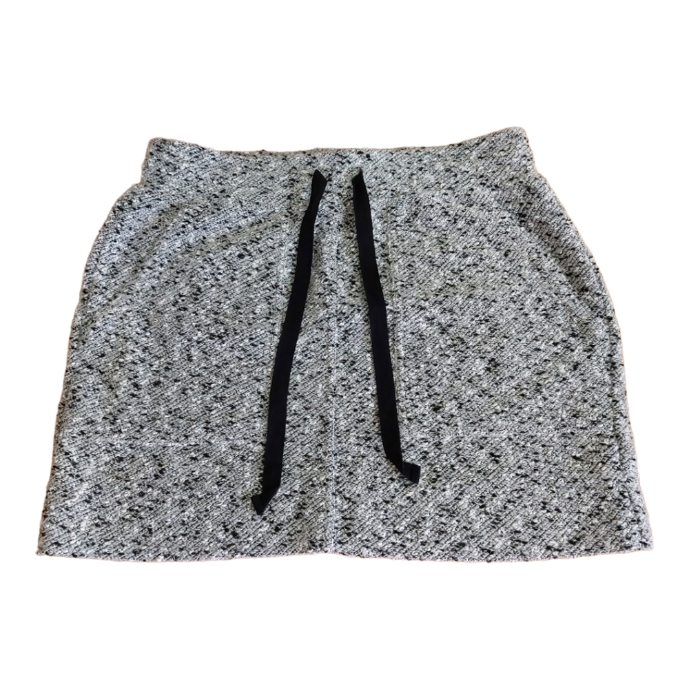 Lou & Grey Marled Drawstring Mini Skirt w/Pockets Size M